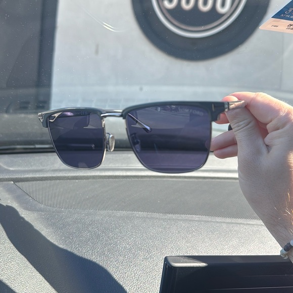 TOM FORD Men's FT0997-Hudson Half-Rim Square Sunglasses l - Picture 8 of 15